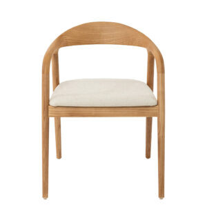 Chaise 'Claire' Frêne Naturel Tissu Ote Milan Beige Monté (2/boîte)