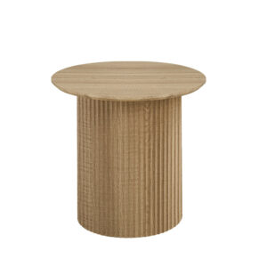 Table basse 'Lagos' 50 cm Ronde Décor Chêne Naturel (2c)