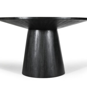 Table 'Tommy' 130 cm Ronde Bois de manguier Noir (2c)
