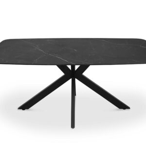 Table 'Apollo' 180 cm Ovale Danoise Pierre Noir (2c)