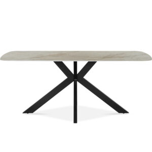 Table 'Apollo' 180 cm Ovale Danoise Pierre Brillant Shakespear Beige (2c)