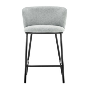 Chaise de comptoir 'Arthur' Tissu Ote Belfast Gris clair (2/boîte)
