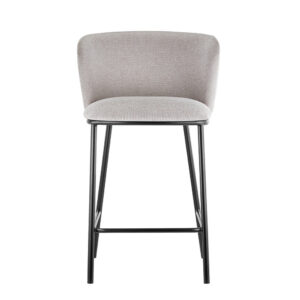 Chaise de comptoir 'Arthur' Tissu Ote Belfast Beige (2/boîte)