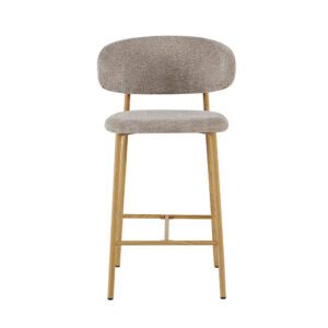 Chaise de comptoir 'Coco' Naturel Tissu Raven Sable (2/boîte)