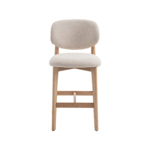 Chaise de comptoir 'Carmen' Chêne Nat. Ote Milan Beige Monté (1/boite)