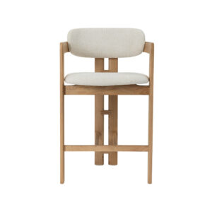 Chaise de comptoir 'Camille' Frêne Nat. Ote Milan Beige (1/boîte)