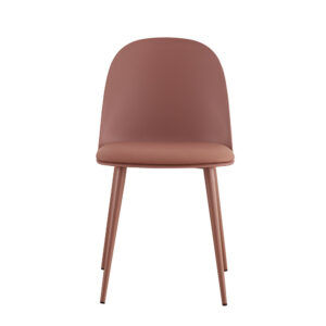 Chaise 'Jasmin' Assise PP Coussin PU Terracotta (2/boîte)