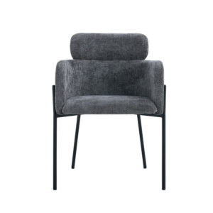 Chaise 'Naomi' Tissu Gris (2/boîte)