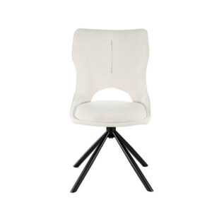 Chaise 'Mori' Pivotant à 0 Tissu Ote Share Beige (2/boîte)