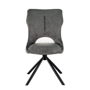 Chaise 'Mori' Pivotant à 0 Tissu Ote Share Gris foncé (2/boîte)