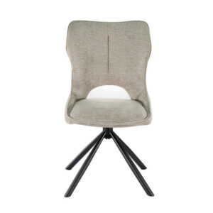 Chaise 'Mori' Pivotant à 0 Tissu Ote Share Gris clair (2/boîte)